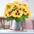 thumbnail image 1 of Seyotauo Fake Flowers Pansy African violets Small Wild Flower Daisy Faux Plastic Multicolor Flowers for Home Wedding Kitchen Garden Table Centerpieces Indoor Outdoor Decor, 1 of 5