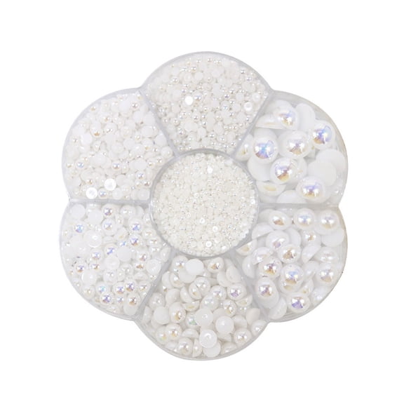 Seyotauo Flatback Pearls With Smooth Glossy Surface, Resin Craft Accessories for Handmade Jewelry Making, Phone Case Embellishment, Fashion Accessory DIY and Various Home Decor Art Projects