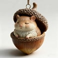 thumbnail image 1 of Seyotauo Forest Christmas Ornaments 3.15 Inches Acrylic Handcrafted - Sleeping Squirrel Fox Owl Bunny Hedgehog in Nuts, Christmas Tree Festive Christmas Decor for Garlands Wreaths Tabletop Home Decor, 1 of 6
