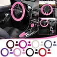 thumbnail image 1 of Seyotauo Fuzzy Steering Wheel Cover, Soft Wool Fur Steering Wheel Protector, Fluffy Wheel Covers for Winter Warm, Car Interior Decoration Accessories for Women Men, 1 of 8