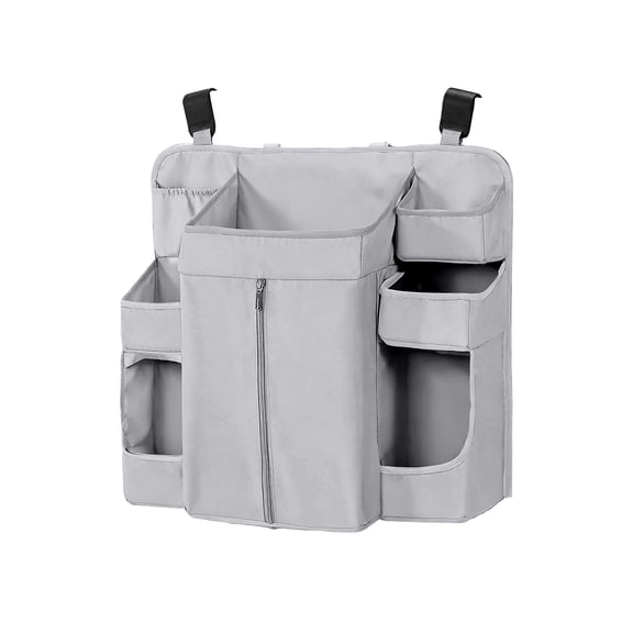 Seyotauo Hanging Diaper Caddy Organizer for Changing Table, Organization and Diaper Stacker for Wall, Removable Diaper Organizer for Essentials, Multifunctional Washable Diaper Hanging Bag