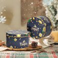 thumbnail image 1 of Seyotauo Metal Christmas Cookie Containers Tins: Round Cookies Boxes Containers For Holiday - Decorative Candy Cases - Small Candy Tin With Lids for Cookies, Spices, Tea, Candies, Cakes, 1 of 6