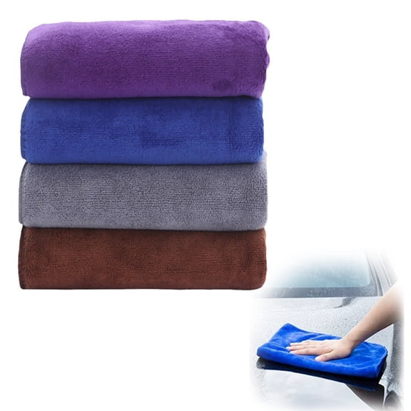 Seyotauo Microfiber Car Wash Towel, Thickened Absorbent Drying Wipe Cloth, Lint and Streak Free Car Cleaning Towel, for Paint Glass and Stainless Steel, Reusable Non-Scratch Auto Detailing Cloth