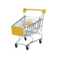 thumbnail image 1 of Seyotauo Mini Shopping Cart Utility Push Cart Organizer, Stainless Steel Compact Portable for Home Desk Organizer Store Display Novelty Decoration, Grocery Storage and Desktop Decor, 1 of 3