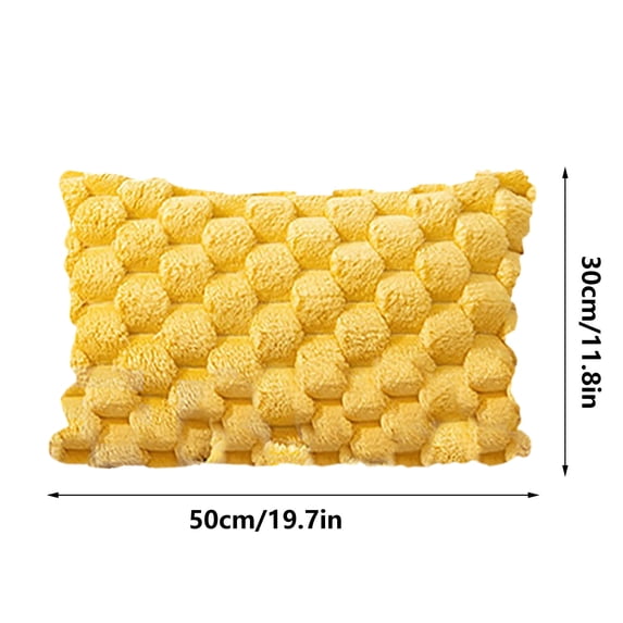 Seyotauo Quilted Velvet Lumbar Pillow Cushion for Back Support, Soft Sofa Bed Office Chair Reading Napping Comfort, Decorative Throw Pillow Cover for Living Room Bedroom Dorm