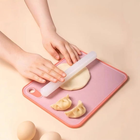 Rolling Pin, Kitchen Dough Roller, Non-Stick Pastry Stick, Easy Grip Baking Tool, Food Grade Plastic, for Making Dumplings, Pasta, Pizza, Pie Crust, Cookies, Home Cooking and Baking