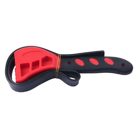 Seyotauo Rubber Strap Adjustable Wrench Set Diameter, Oil Filter Pipe Jar Opener Strong Grip Plumbers Universal Spanner for Drain Sewer Cap Sink Pliers Nut Shower Head Valve Removal