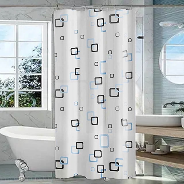 Seyotauo Shower Curtain Bathroom Curtain Waterproof Mildew Resistant Fabric with Hooks Modern Textured Design for Wet Dry Separation Bathroom Decor