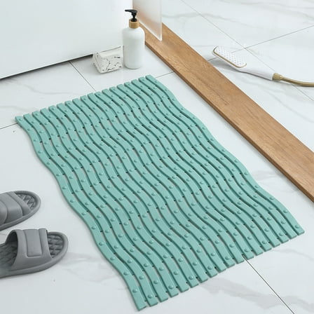 Seyotauo Shower Mat Non Slip 28 x 16 Inch, Bathtub Mat Shower Stall Mats with Suction Cups and Drain Holes, Non Slip Bath Mat for Tub for Elderly & Kids