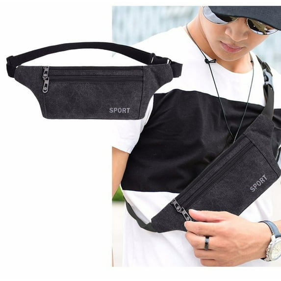 Seyotauo Slim Running Belt Fanny Pack for Men Women, Running Phone Holder Runners Pouch Waist Pack for Travel Running Hiking Workout Dog Walking Outdoors Sport Fishing Accessories