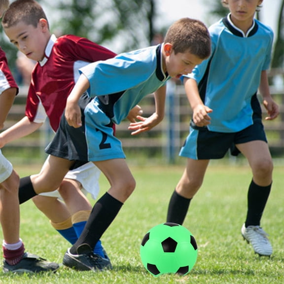 Seyotauo Soccer Ball With Noiseless Bouncing Performance, Durable Smooth PVC Material and Gentle Touch Surface, Indoor Training Ball for Home Practice, Visual Stimulation Exercise