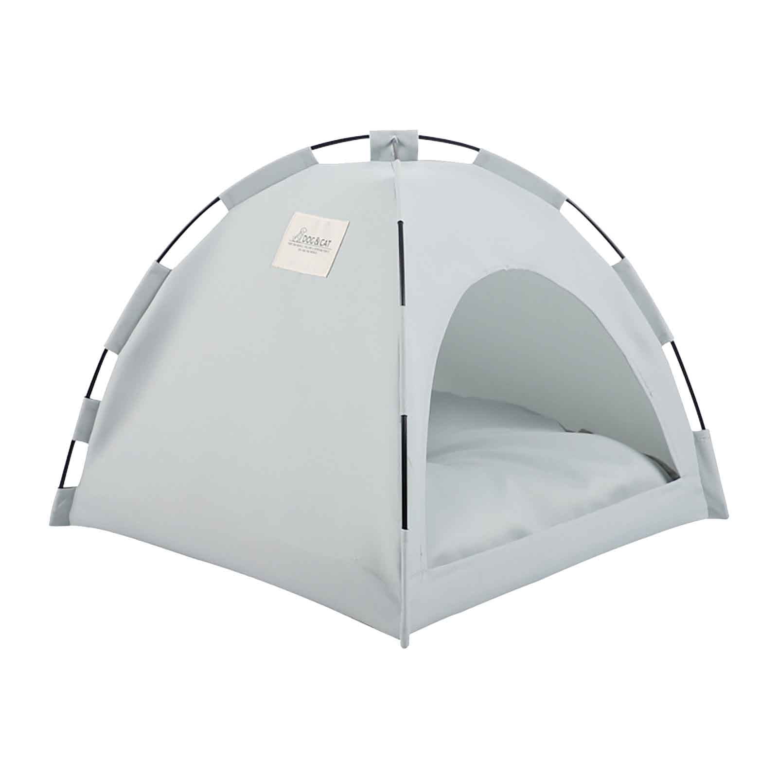 Seyotauo Summer Pad Outdoor Breathable Foldable Minimalist Pet Tent, Portable Outdoor Breathable Foldable Cat Dog House with Removable Cushion for Indoor Camping Travel Beach Park Lounging