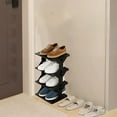 thumbnail image 1 of Seyotauo Vertical Shoe Rack -Tall Narrow Shoe Rack Organizer for Small Spaces,4 Tier Bamboo Shoen Shelf for Entryway,Closet,Corner,Doorway,Skinny Shoe Shelf Space Saving Shoe Storage,Free Stackable, 1 of 6
