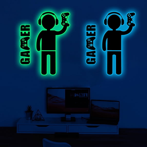 Seyotauo Video Game Wall Sticker Set, PVC Removable Decal for Gaming Room Decor, Modern Controller & Console Design, Gamer Bedroom Wall Art, Man Cave & Teen Lounge Decor Mural