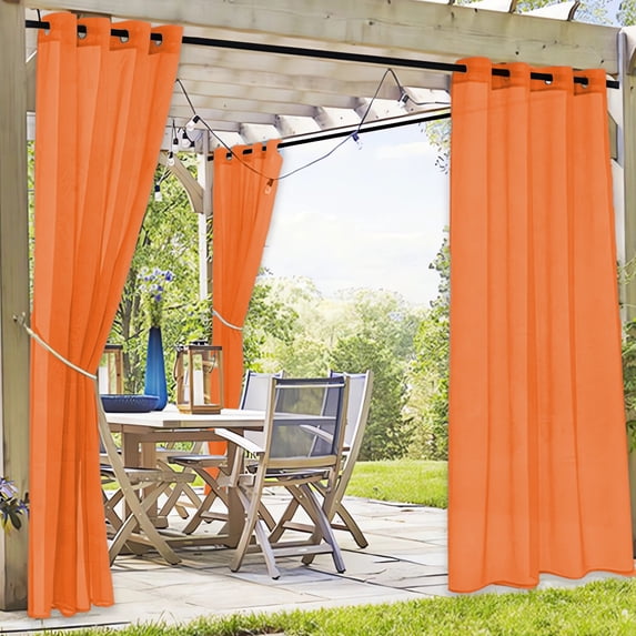 Seyotauo Waterproof Curtains for Patio Privacy Sun Shade Windproof UV Protection Screens Durable Polyester Fabric with Grommets Water Resistant Backyard Balcony Deck Windows Terrace Pergola Gazebo