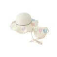 thumbnail image 1 of Seyurigaoka 2Pcs Little Girls Summer Cute Hat Bag Sets, Colorful Balloon Decoration High Top Anti-Dust Cap + High Capacity Messenger Bag, 1 of 5