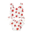 thumbnail image 1 of Seyurigaoka 2Pcs Toddler Baby Girl Swimsuit Strawberry/Flower Beach Bikini Shorts Swimwear Bathing Suit, 1 of 9