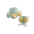 thumbnail image 1 of Seyurigaoka 2Pcs Toddler Girls Summer Visor Hats and Bags Set, Wide Brim Bowknot Straw Sun Hat with Cute Shoulder Bag, 1 of 4