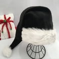 thumbnail image 1 of Seyurigaoka Adults Christmas Hat, Fuzzy Ball Woolen Cap Winter Earmuffs Hat for Women Men, Black 11.81''*29.53'', 1 of 6