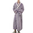 thumbnail image 1 of Seyurigaoka Adults Night-Robe, Turn-Down Collar Long Sleeve Sleepwear with Waistband, 1 of 7