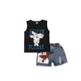 thumbnail image 1 of Seyurigaoka Children Clothes Set, Round Collar Vest and Elastic Waist Shorts, 1 of 10