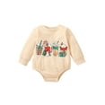 thumbnail image 1 of Seyurigaoka Christmas Baby Romper Tops Baby Girl Boy Bodysuits Winter Long Sleeve Round Neck Cartoon Print Jumpsuit Casual Kids Playsuits, 1 of 9