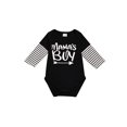 thumbnail image 1 of Seyurigaoka Color Block Playsuit, Stripe  Letter Print Long Sleeve Romper, 1 of 8