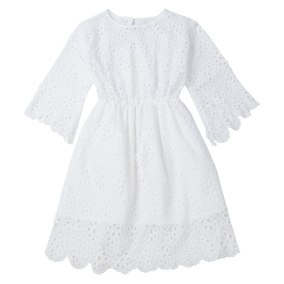Seyurigaoka Family Matching Women Kids Dress, Floral Solid Pretty Wedding Party Dress