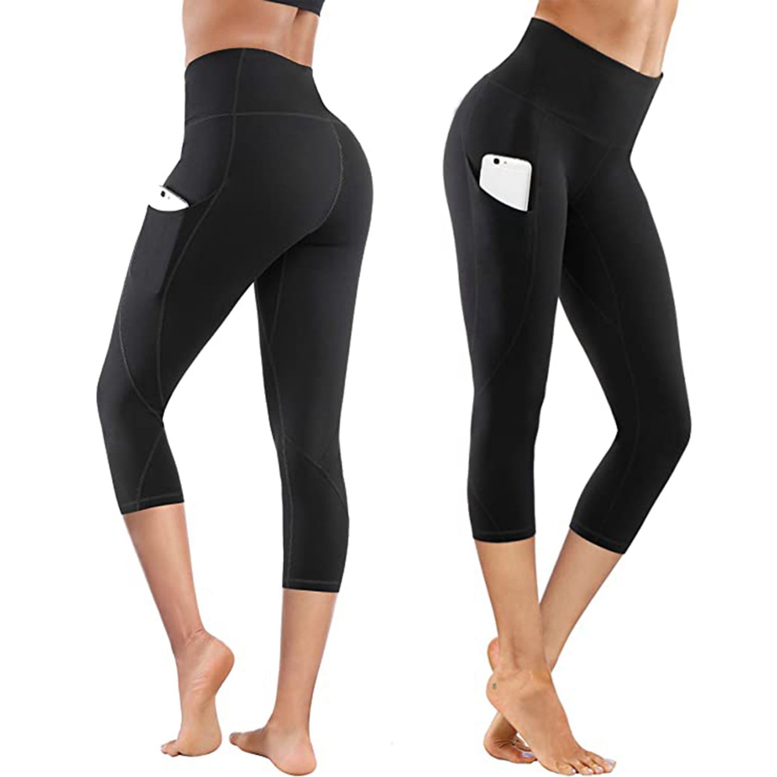 High Single Layered Cropped Yoga Pants