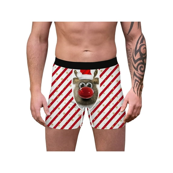 Seyurigaoka Funny Men Juniors Brief Sexy Thin Wear Christmas Sexy Lingerie Underpants