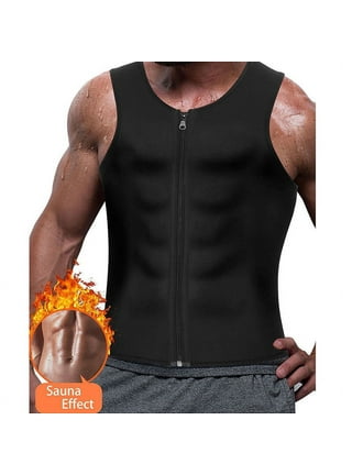 Junlan Men Sweat Sauna Tank Top Heat Trapping Waist Trainer Vest