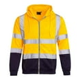 thumbnail image 1 of Seyurigaoka Men Long Sleeve Reflective Strip Hoodie Fashion Hooded Zipper Tops for Daily Casual Wear, 1 of 6