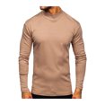 thumbnail image 1 of Seyurigaoka Men Solid Color Turtleneck T-shirt Slim Fit Long Sleeve Pullover, 1 of 4