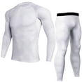 thumbnail image 1 of Seyurigaoka Men's Casual 2 Piece Outfits, Snakeskin Print Long Sleeve Compression T-Shirt and Pants Set Tracksuit, 1 of 7