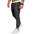 thumbnail image 1 of Seyurigaoka Men's Relaxed Fit Cargo Pants Big and Tall Classic Joggers Work Trousers with Pockets, 1 of 3