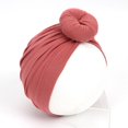thumbnail image 1 of Seyurigaoka Newborn Baby Beanie Hat Pure Color Bow Knot Soft Turban Head Wrap, 1 of 6