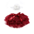 thumbnail image 1 of Seyurigaoka Newborn Baby Girls Panties Skirts Dancewear Pettiskirt Headband Outfits, 1 of 7