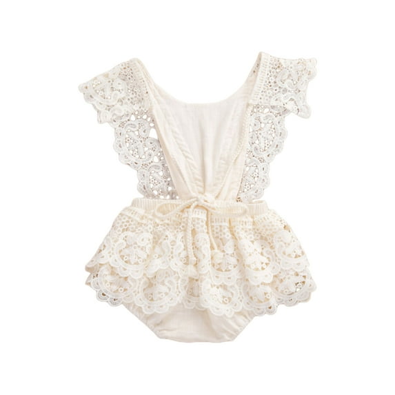 Seyurigaoka Newborn Infant Baby Girl Summer Lace Romper Jumpsuit Bodysuit One-Pieces Clothes
