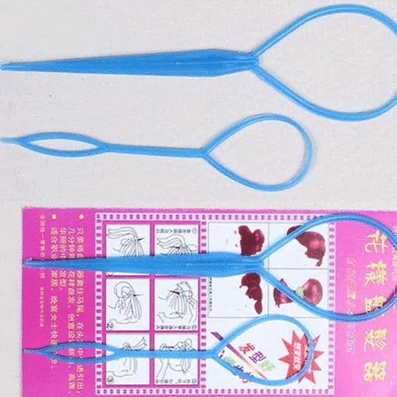 Seyurigaoka Plastic Magic Topsy Tail Hair Braid Ponytail Styling Maker Clip Tool Black 2pcs