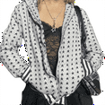 thumbnail image 1 of Seyurigaoka Start Print Sweatshirts for Women Long Sleeve Zip-up Tops Vintage Goth Mall E-girl 2000s Dark Academia Baggy Hoody Jacket, 1 of 10