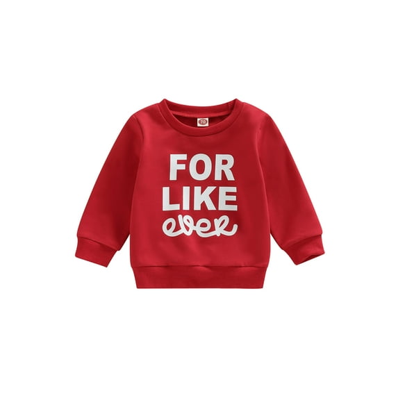 Seyurigaoka Toddler Baby Boys Girls Christmas Sweatshirt Long Sleeve Round Neck Letter Print Pullover Tops