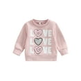 thumbnail image 1 of Seyurigaoka Toddler Baby Girls Valentine’s Day Pullover Tops Long Sleeve Round Neck Heart Letter Print Sweatshirts, 1 of 8