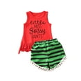 thumbnail image 1 of Seyurigaoka Toddler Seedless Watermelon Set Tassel Top+Striped Breeches Suit, 1 of 8