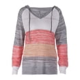 thumbnail image 1 of Seyurigaoka Women Casual Rib Knitted Long Sleeve Loose Fitting Pullover Hooded Drawstring Sweater, 1 of 8