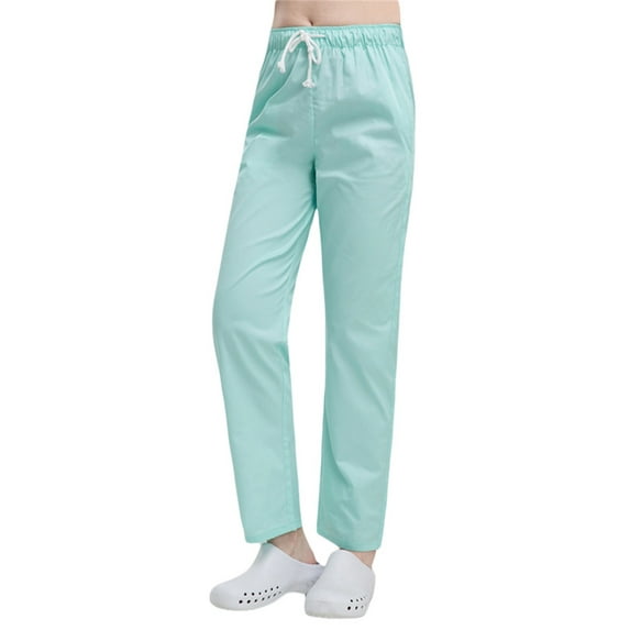 Seyurigaoka Women Juniors Summer Cargo Pants, Solid Color Drawstring High Elastic Waist Trousers