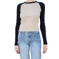 thumbnail image 1 of Seyurigaoka Women Pullover Contrast Color Crew Neck Long Raglan Sleeve Close-Fitting Tops for Spring Fall, 1 of 6