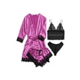 thumbnail image 1 of Seyurigaoka Women Sexy Pajamas 4Pcs Underwear + Panties + Shorts + Nightgown, 1 of 8