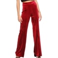 thumbnail image 1 of Seyurigaoka Women Velvet Wide Leg Yoga Pants, Solid Color Lounge Palazzo Leggings Sports Pants, 1 of 6