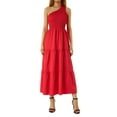 thumbnail image 1 of Seyurigaoka Women's Boho Summer Printed One Shoulder Sleeveless Smocked Flowy Tiered Beach Party Maxi Dress, 1 of 9