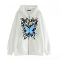thumbnail image 1 of Seyurigaoka Womens Oversized Zip Up Hoodie Spider Hooded Sweatshirt Halloween Skeleton Hoodies Coat Gothic Harajuku Streetwea, 1 of 2